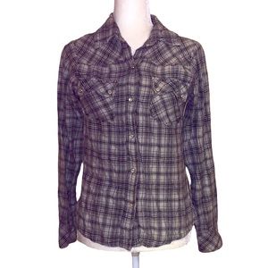 Vintage Flannel Pearl Snap Top